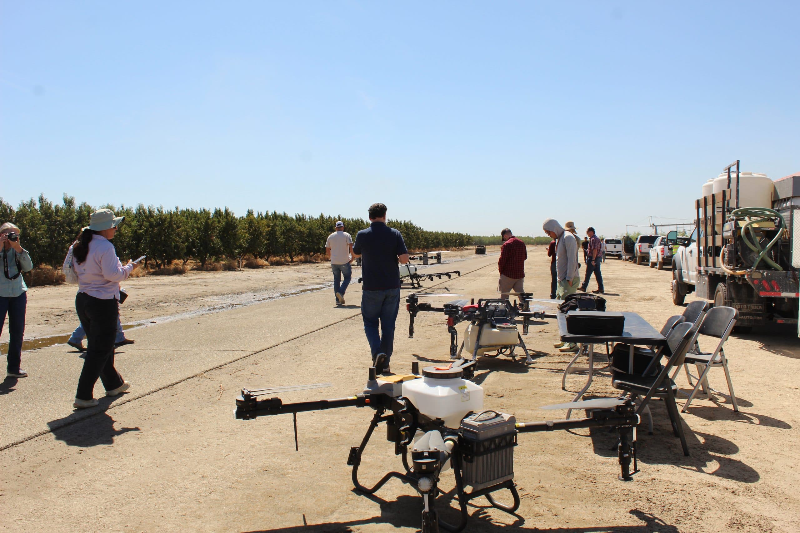 Agricultural drone demonstrations at the UC Kearney Agricultural Research and Extension Center