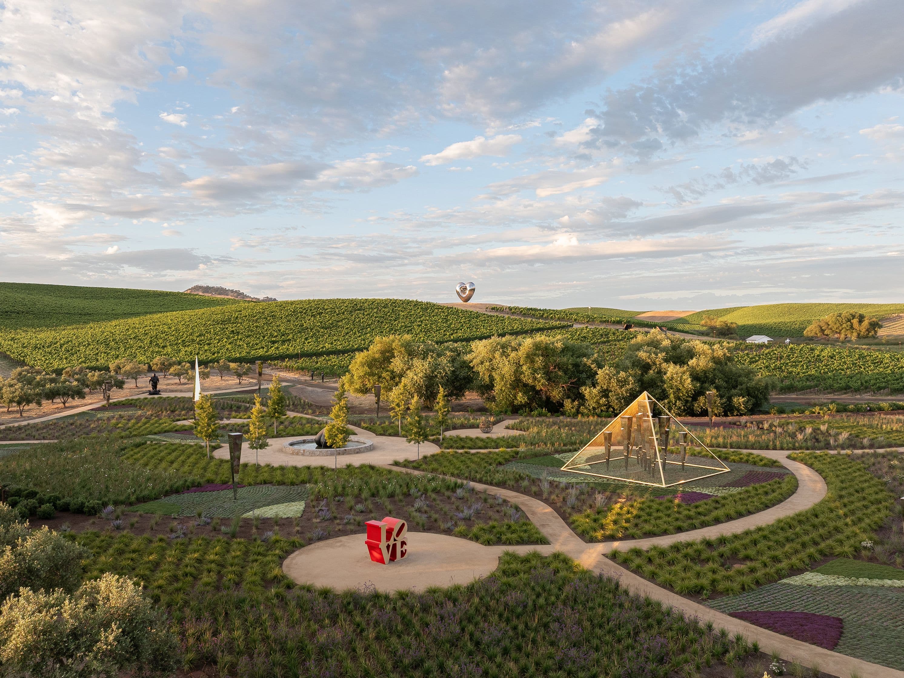 Landscaped sensory garden at the Donum Estate